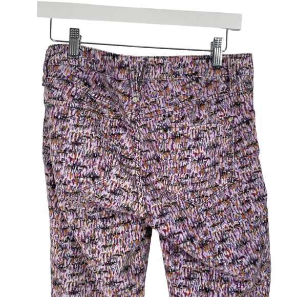 Marc by Marc Jacobs Lou Skinny Jeans Purple Printed Corduroy Mid Rise Womens 29 - Picture 5 of 8